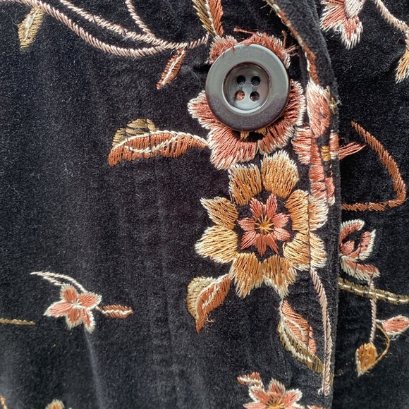 Black velvet Johnny Was coat - Picture 4 of 9